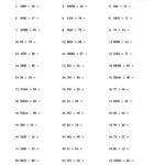 Whole Number Multiplication And Division Worksheets With Free Printable Asvab Math Practice Test