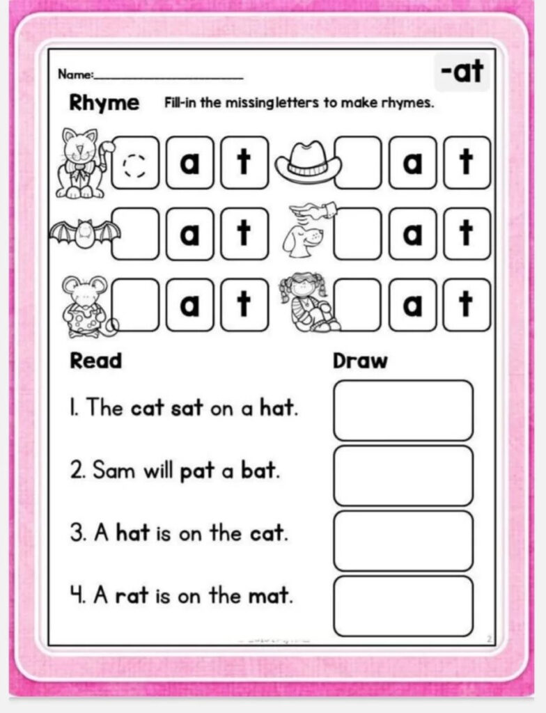 Word Family Worksheets Activity School For Kids With Regard To Free Printable Word Family Worksheets For Kindergarten Word Family Worksheets Activity School For Kids With Regard To Free Printable Word Family Worksheets For Kindergarten