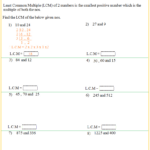 Worksheet On Lcm   Worksheets Library Within Free Printable Lcm Worksheets