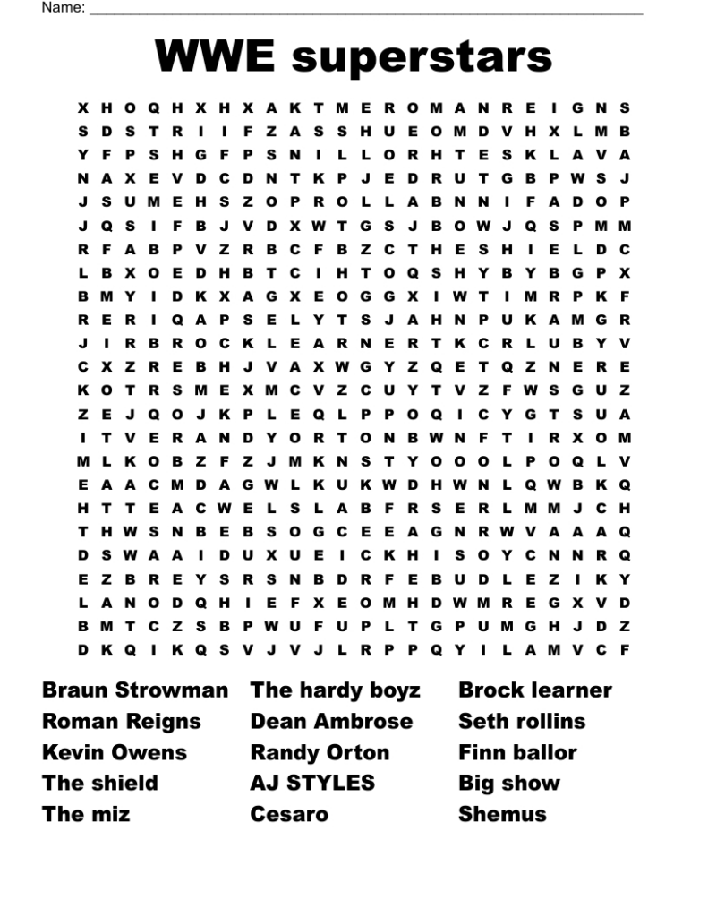 Wwe Superstars Word Search Wordmint Pertaining To Free Printable Wwe Word Search Wwe Superstars Word Search Wordmint Pertaining To Free Printable Wwe Word Search