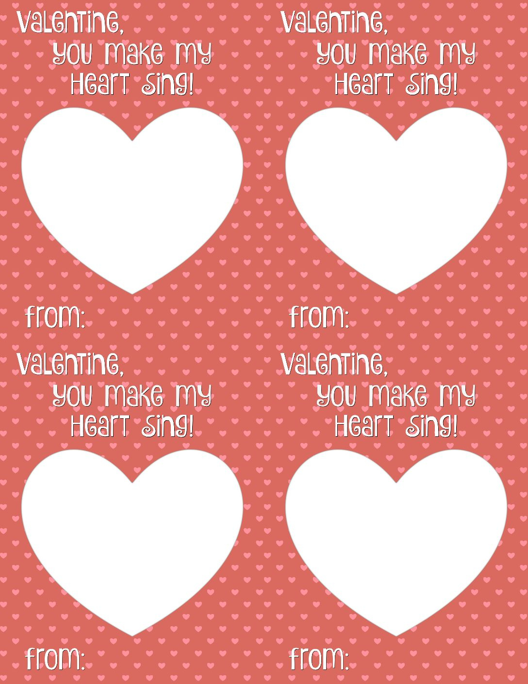You Make My Heart Sing Valentine Card Printable - Smashed Peas regarding Free Printable Valentines Day Cards For Her