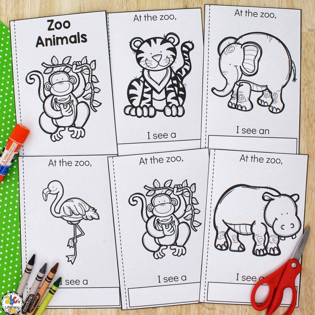 Zoo Animals Cut & Paste Book: Printable Book For Kids Regarding Free Printable Books Zoo Animals Cut & Paste Book: Printable Book For Kids Regarding Free Printable Books