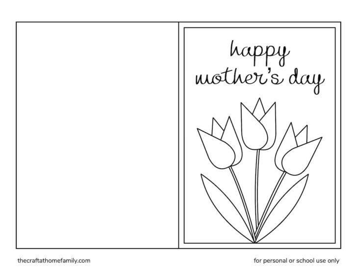 Free Printable Mothers Day Coloring Cards